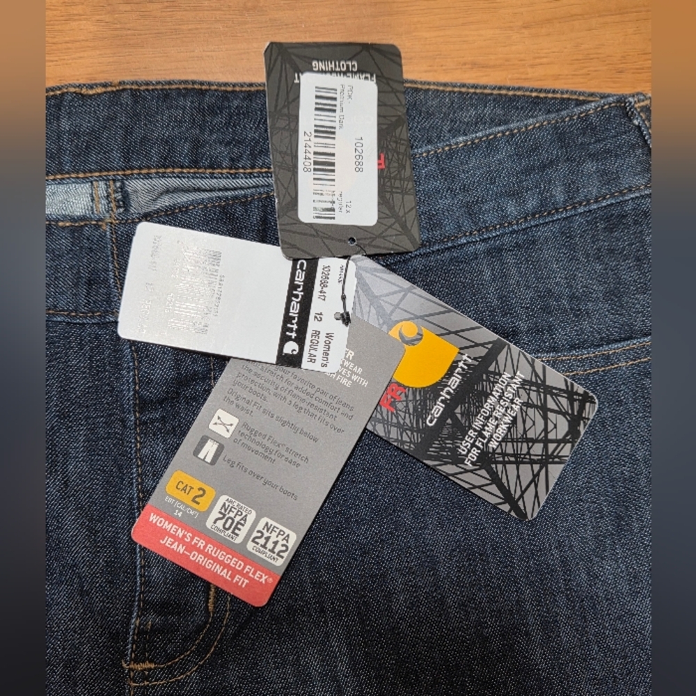 Carhartt Women's FR Rugged Flex Jeans Size 12‎ Regular NWT - Picture 6 of 11